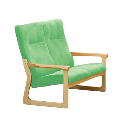 BE - 2 dvojkřeslo, koženka HOLY Z 2 - koženka zelinkavá